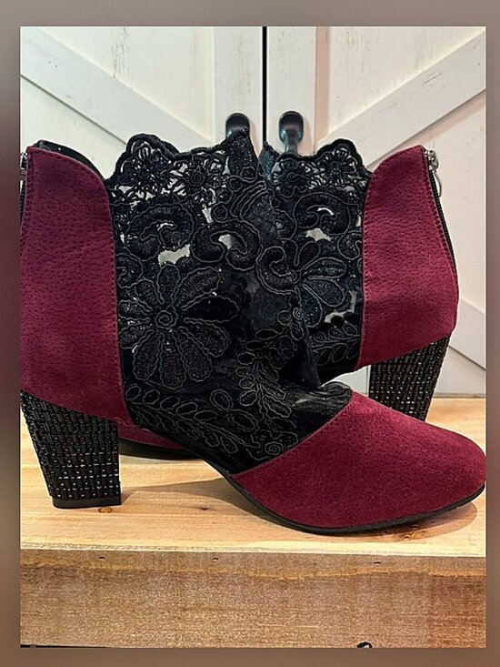 The Unbranded Brandㅤ Shoes - Womens Sandal Boots Sexy Lace Breathable Fashion Round Toe Back Zipper Booties